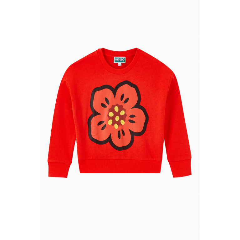 KENZO KIDS - Sailor Boke Flower Sweatshirt in Cotton Blend Fleece