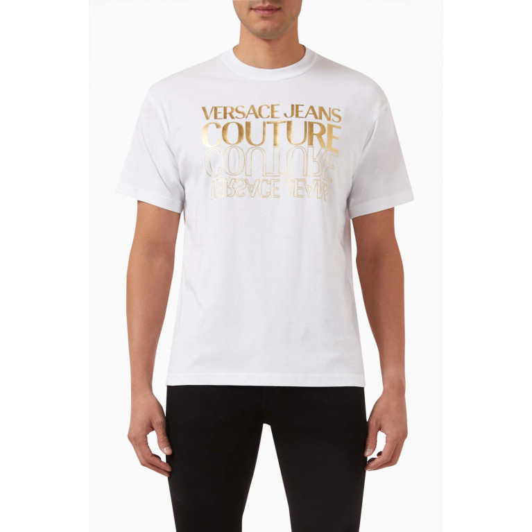 Versace Jeans Couture - Upside Down Logo T-shirt in Cotton