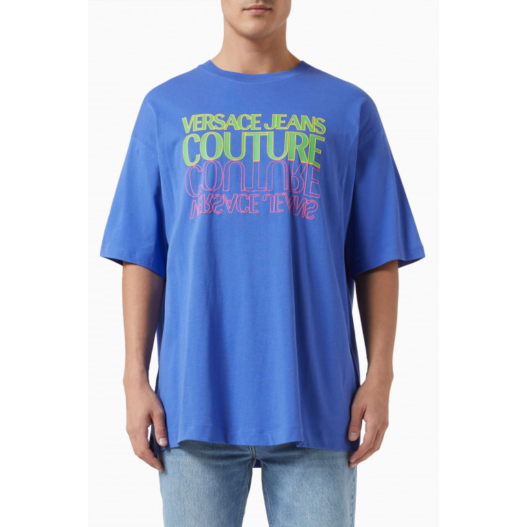 Versace Jeans Couture - Upsidedown Logo T-Shirt in Cotton
