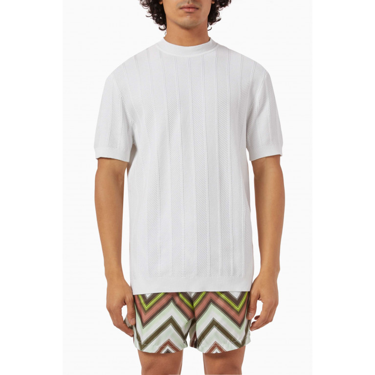 Missoni - Short Sleeve T-shirt in Cotton Blend White