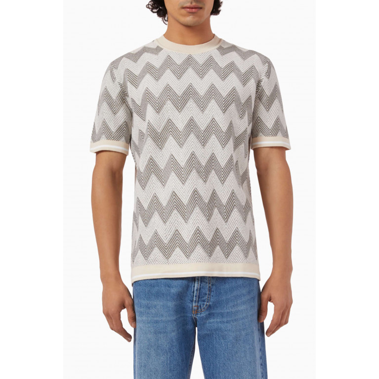 Missoni - Zigzag T-shirt in Cotton-knit