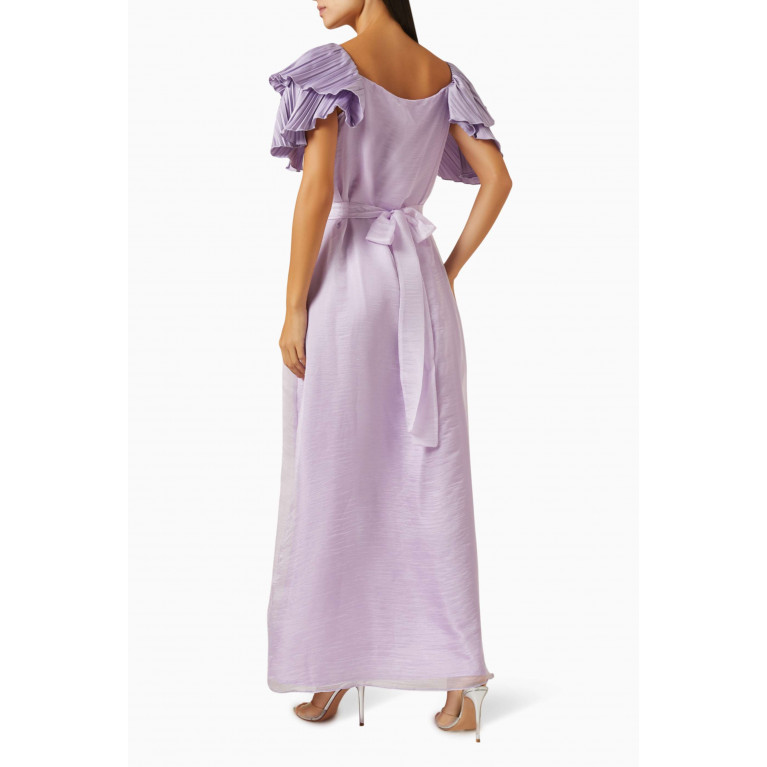 Amri - Belted Maxi Dress Purple