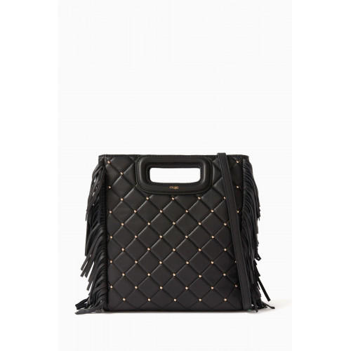 Maje - Studded M Crossbody Bag in Leather