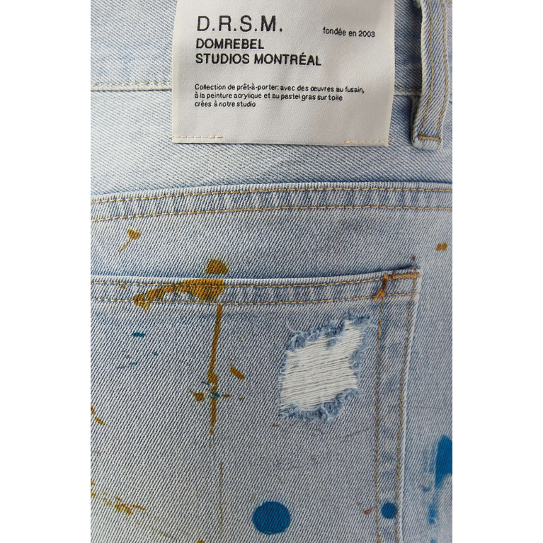 Dom Rebel - Scuff Bootcut Jeans in Denim