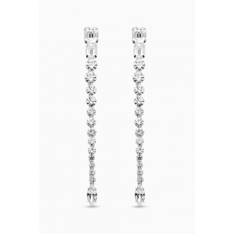 Magda Butrym - Elongated Crystals Drop Earrings in Brass