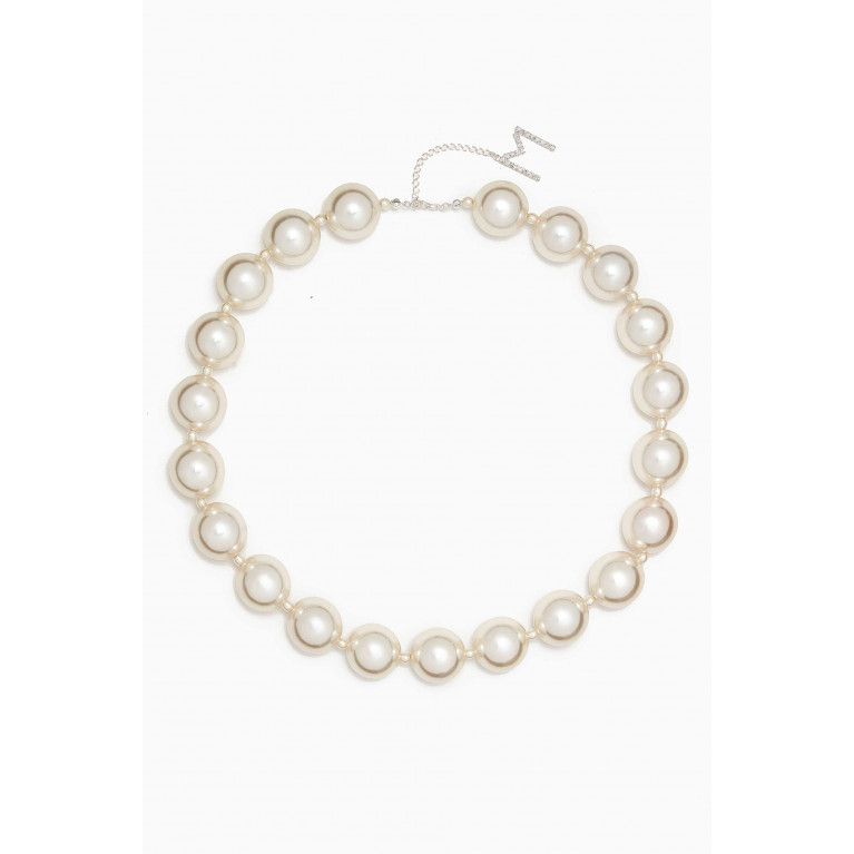 Magda Butrym - Pearl Necklace in Plated Brass