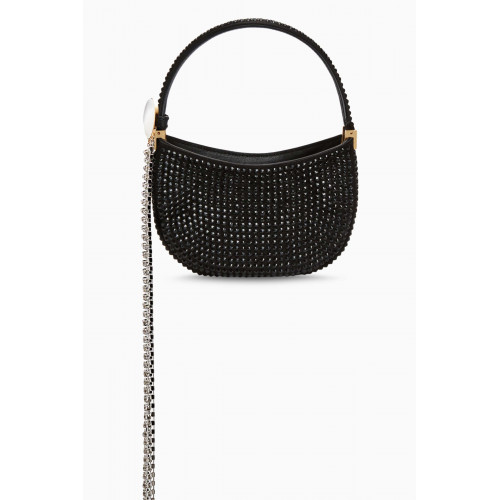 Magda Butrym - Micro Vesna Crystal-embellished Shoulder Bag in Satin & Calf Leather