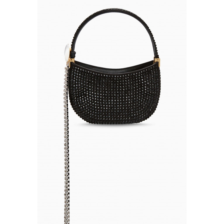 Magda Butrym - Micro Vesna Crystal-embellished Shoulder Bag in Satin & Calf Leather