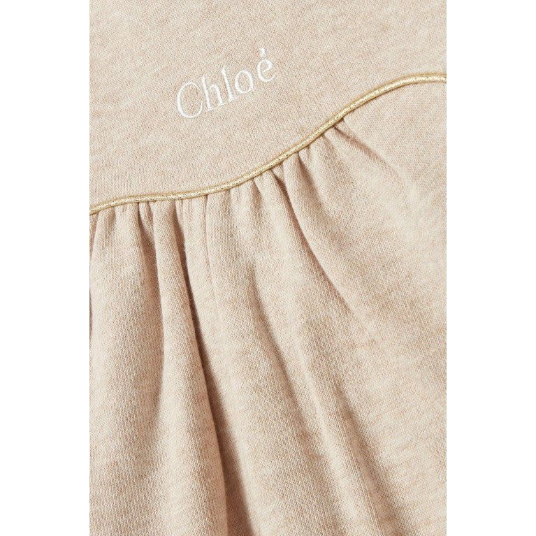 Chloé - Logo Dress in Organic Cotton Jersey