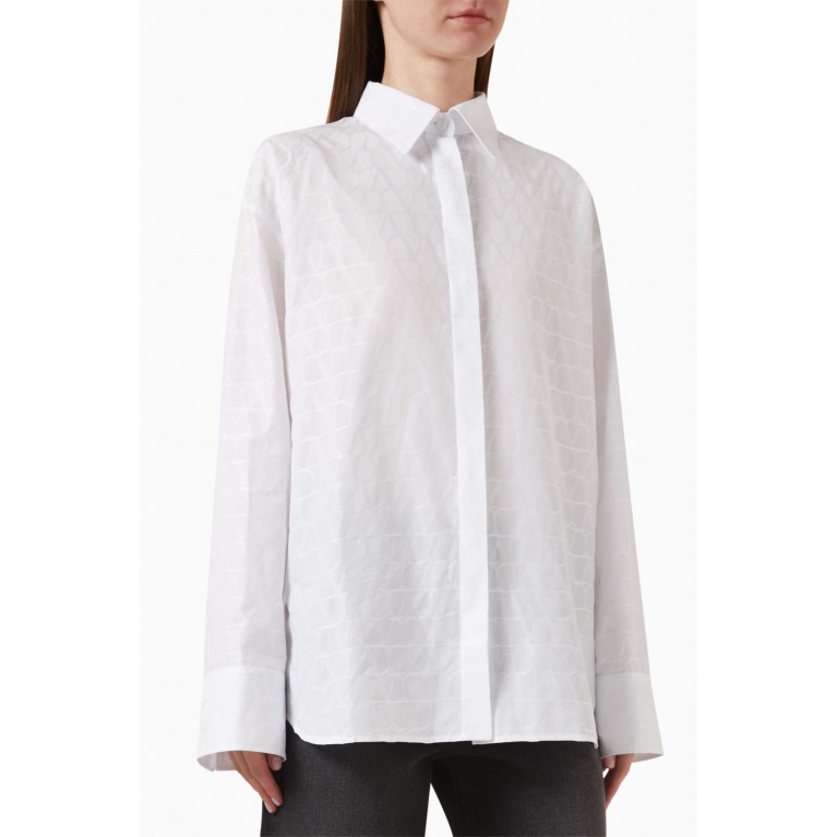 Valentino Garavani - Valentino Garavani Iconographe Jacquard Shirt in Cotton-poplin