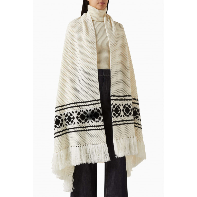 Max Mara - Large Peplo Scarf in Wool-cashmere Blend