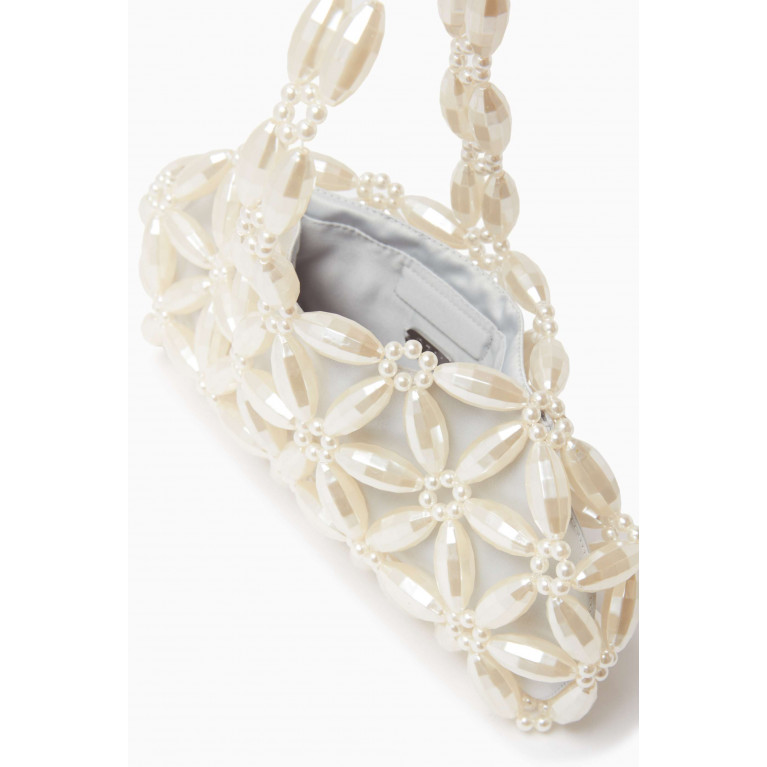0711 Tbilisi - Tebea Clutch Bag in Acrylic Beads & Satin