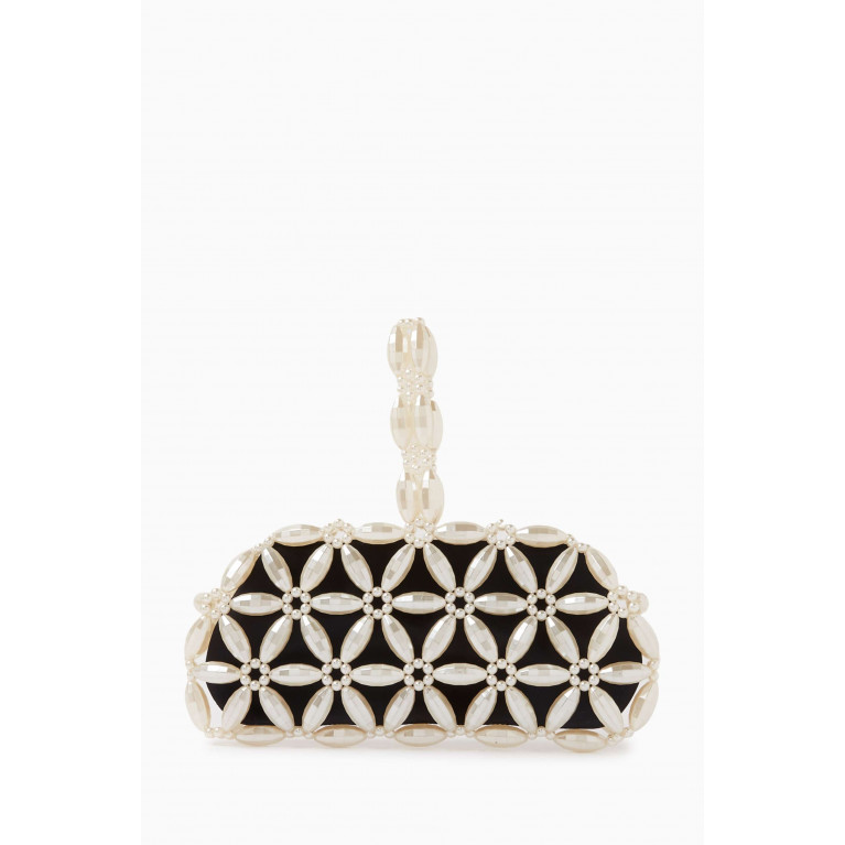0711 Tbilisi - Tebea Clutch Bag in Acrylic Beads & Satin