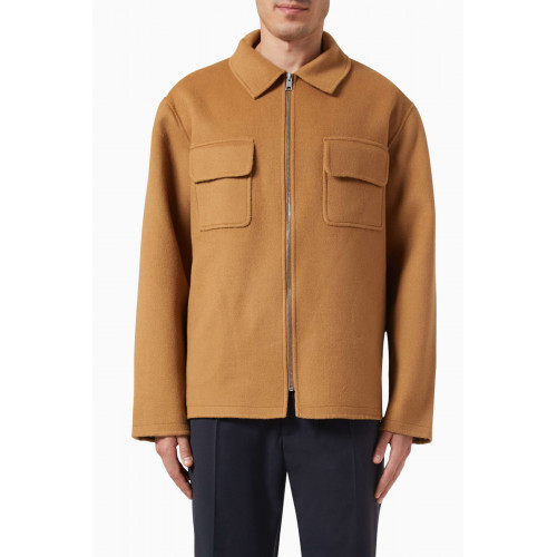 Sandro - Zipped Overshirt in Wool Blend