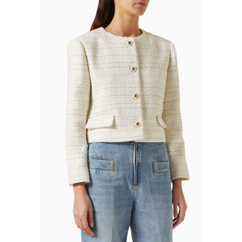 Sandro - Zally Cropped Jacket in Tweed