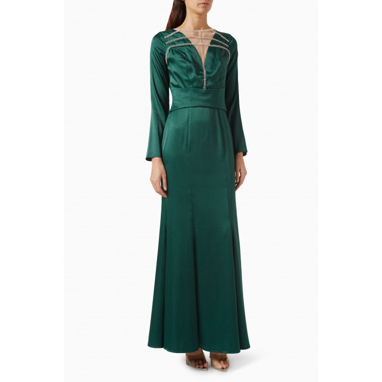 NASS - Embellished Maxi Dress Green