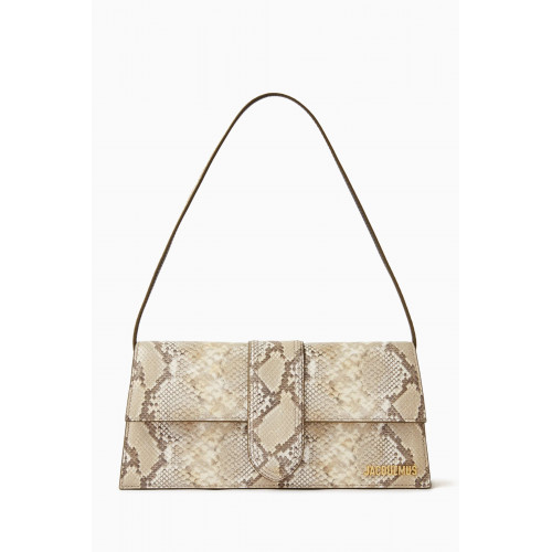 Jacquemus - Le Grand Bambino Shoulder Bag in Snake-embossed Leather
