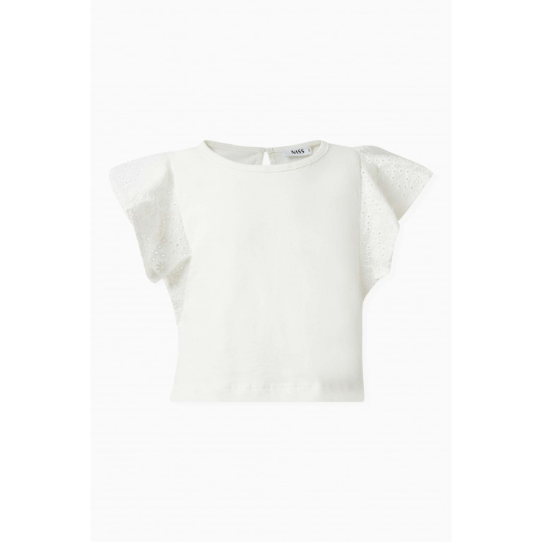 NASS - Embroidered Sleeve Top