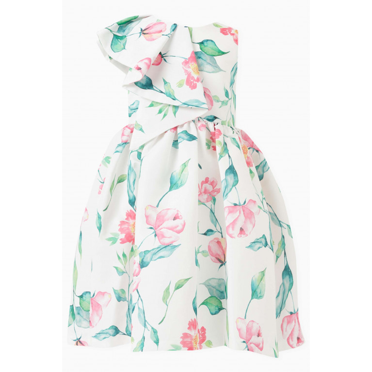 MamaLuma - Floral-print Ruffle Dress
