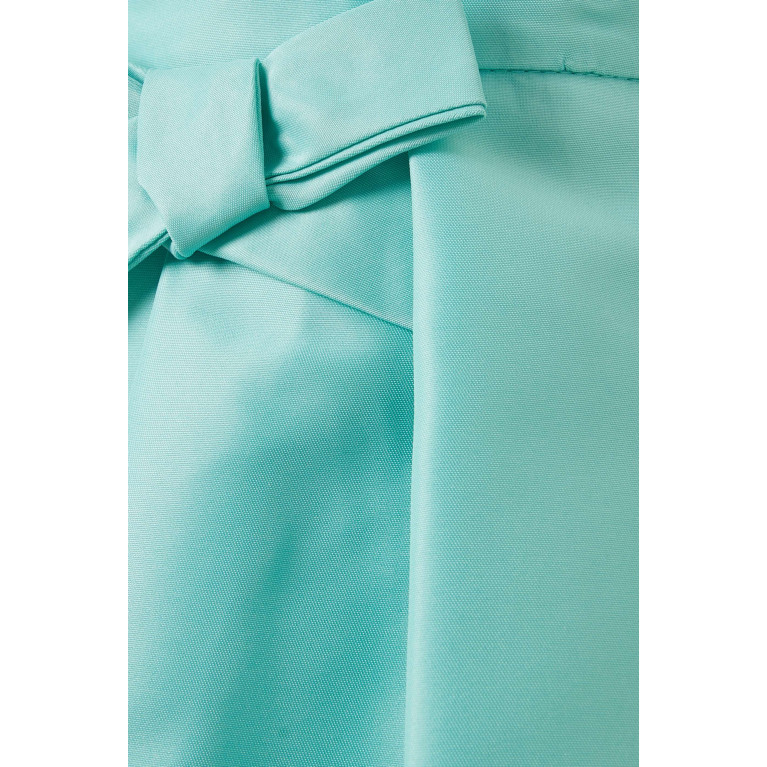 MamaLuma - Bow-detail Flared Skirt Blue