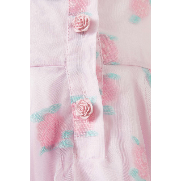MamaLuma - Floral-print Ruffled Shirtdress
