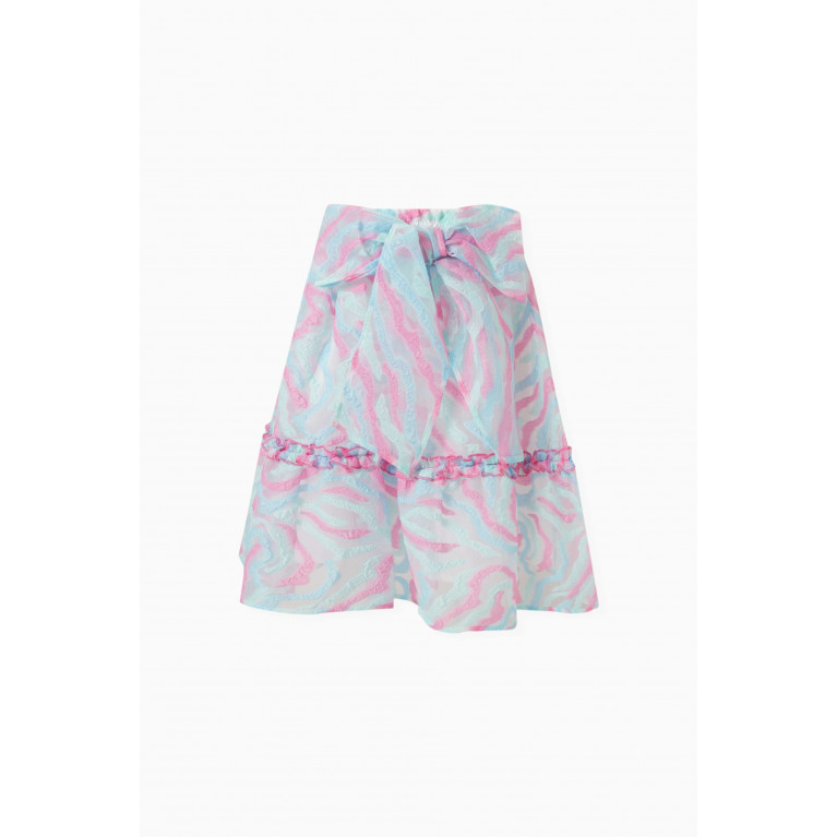 MamaLuma - Abstract-print Ruffle Skirt