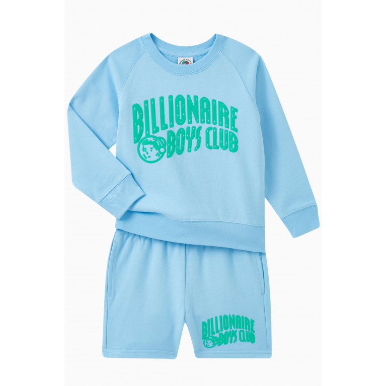 Billionaire Boys Club - Arch Logo Sweatshorts in Cotton Jersey Blue
