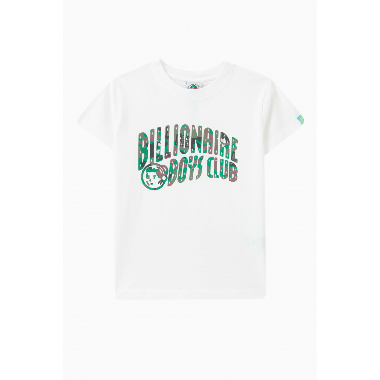 Billionaire Boys Club - Camo Arch Logo T-shirt in Cotton White