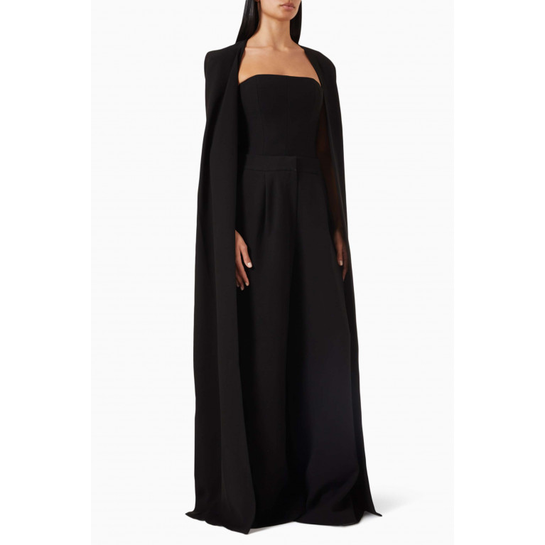 Monot - Structured Shoulder Cape in Crêpe