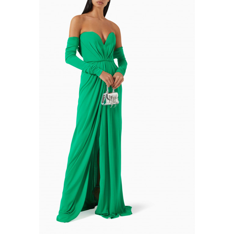 Museum of Fine Clothing - V-Neck Gown Dress in Crêpe