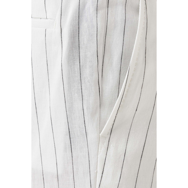Brunello Cucinelli - Stripe Print Pants in Linen