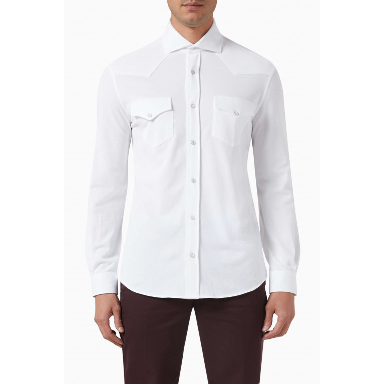 Brunello Cucinelli - Patch Pocket Shirt in Cotton-poplin