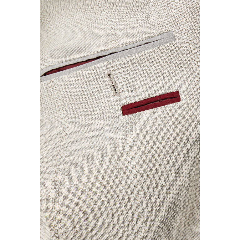 Brunello Cucinelli - Striped Pattern Jacket in Linen Blend