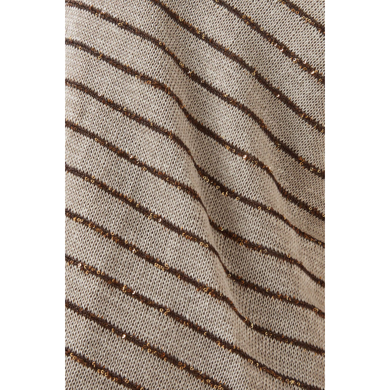 Brunello Cucinelli - Striped Maxi Dress in Cotton