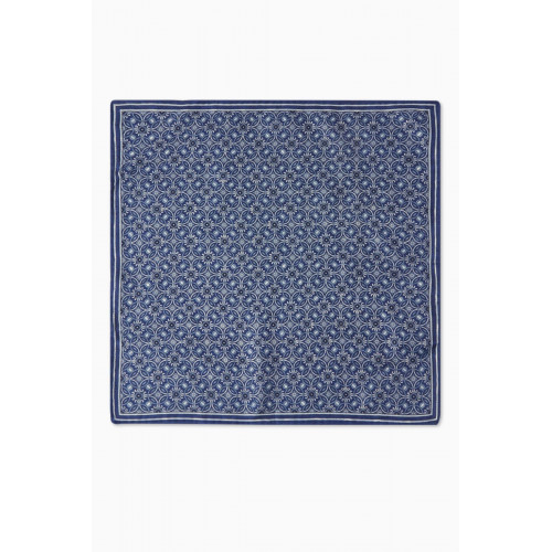Brunello Cucinelli - Geometric-pattern Reversible Pocket Square