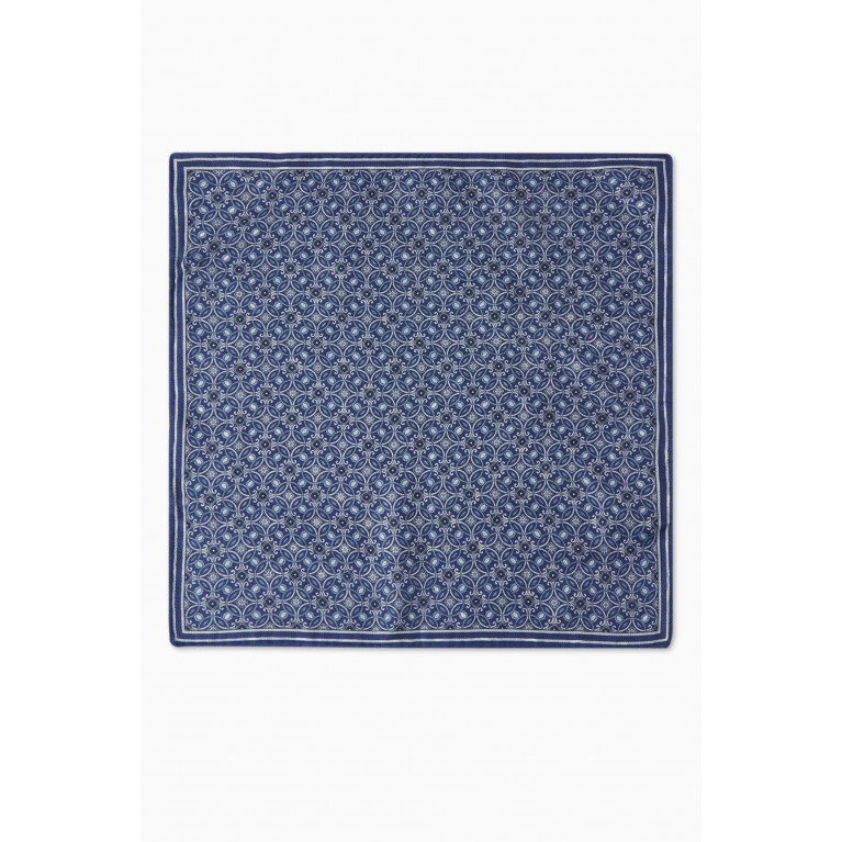 Brunello Cucinelli - Geometric-pattern Reversible Pocket Square