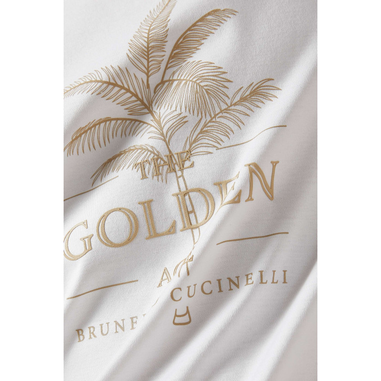 Brunello Cucinelli - Logo Print T-shirt in Cotton