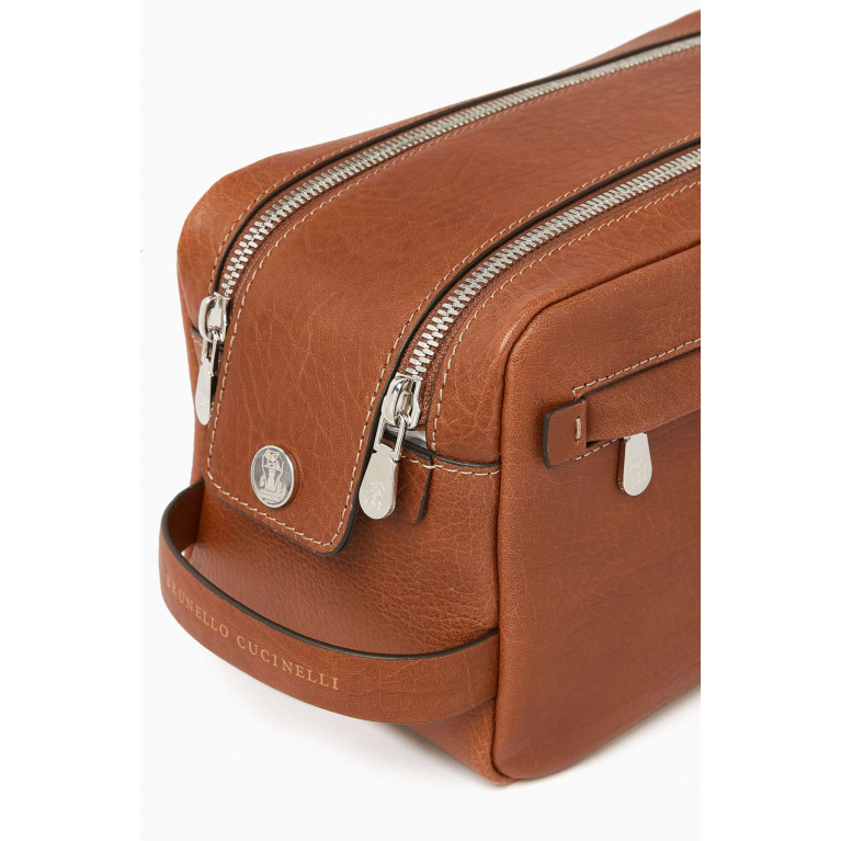 Brunello Cucinelli - Wash Bag in Calf Leather
