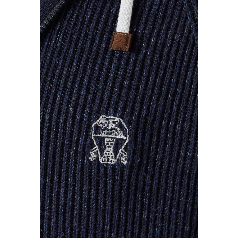 Brunello Cucinelli - Hooded Zip-up Sweatshirt in Cotton-linen