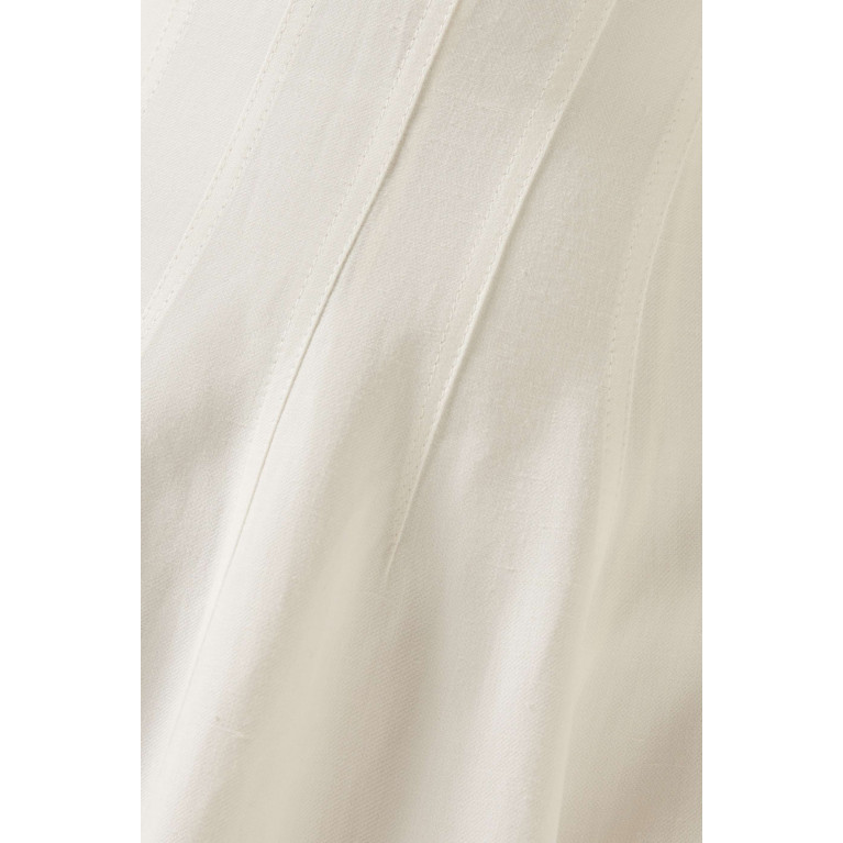 Brunello Cucinelli - Pleated Maxi Dress in Viscose-linen