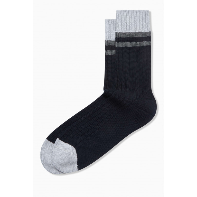 Brunello Cucinelli - Striped Socks in Cotton
