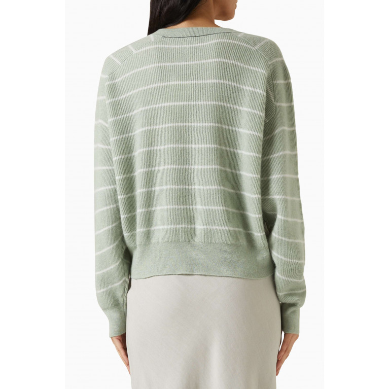 Brunello Cucinelli - Striped Ribbed Jumper in Wool-cotton