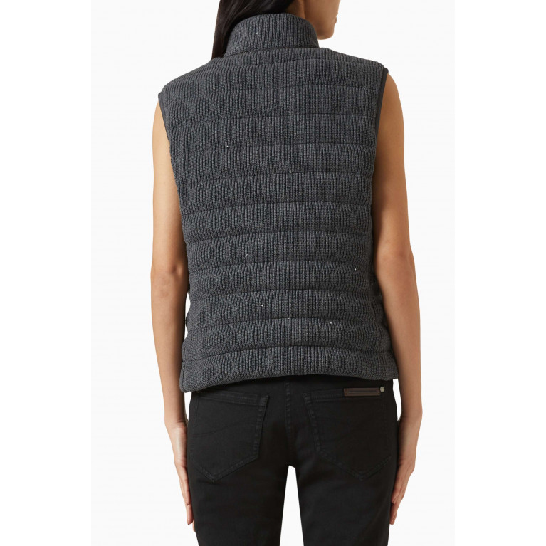 Brunello Cucinelli - Ribbed Padded Vest in Knit