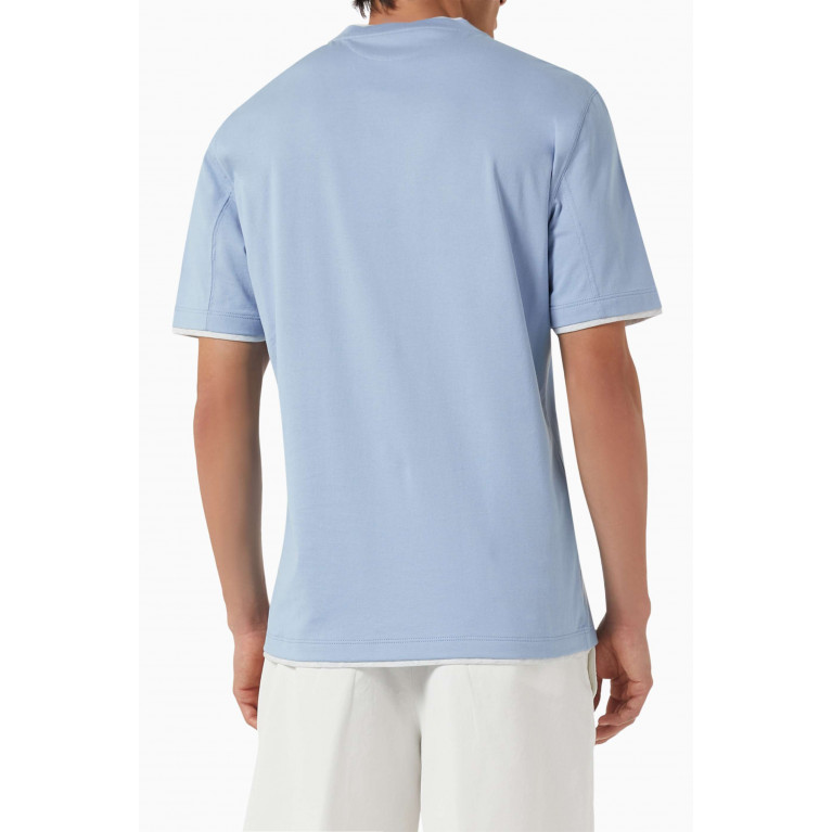 Brunello Cucinelli - Contrast Trims T-shirt in Cotton