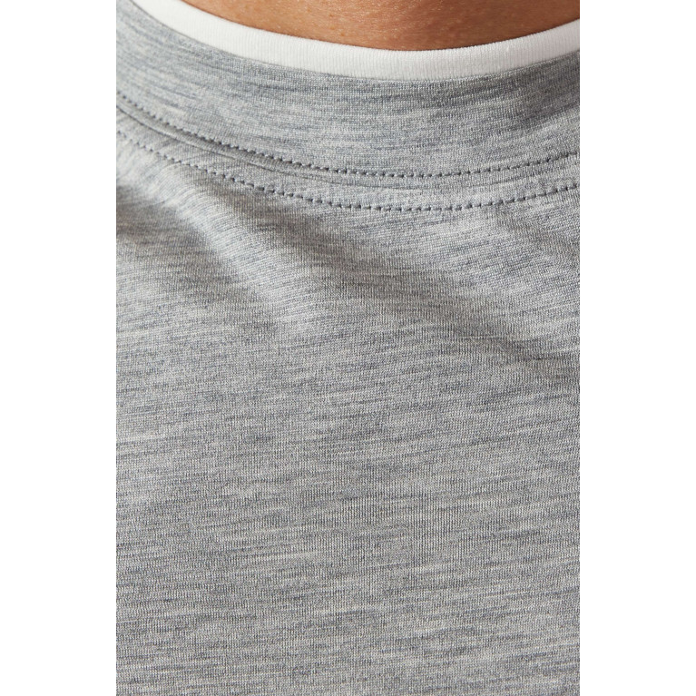 Brunello Cucinelli - Faux-layering T-shirt in Silk Cotton
