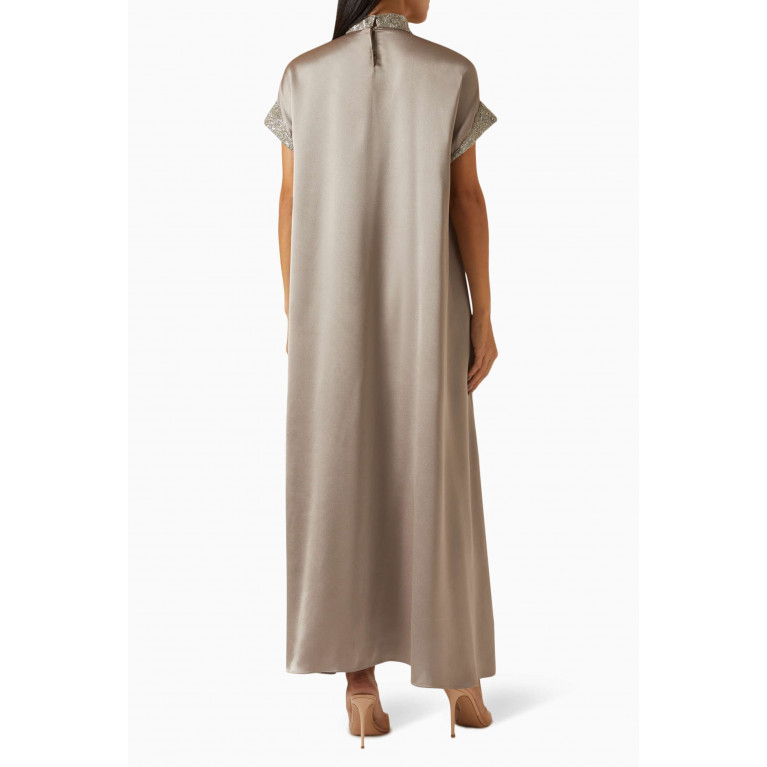 SHATHA ESSA - Cannes Embellished Gown in Silk