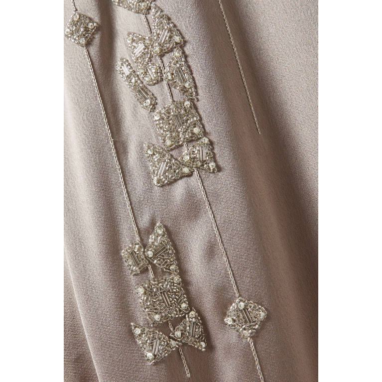 SHATHA ESSA - Linear Jewels Kaftan in Silk