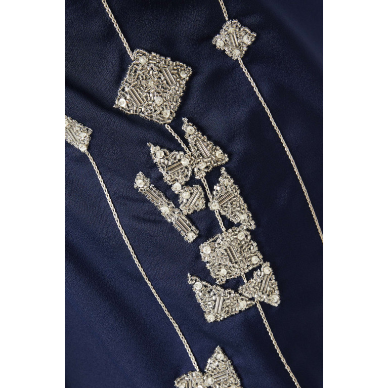 SHATHA ESSA - Linear Jewels Kaftan in Silk