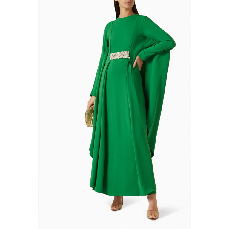 Anatomi - Londyn Dress in Crêpe Green