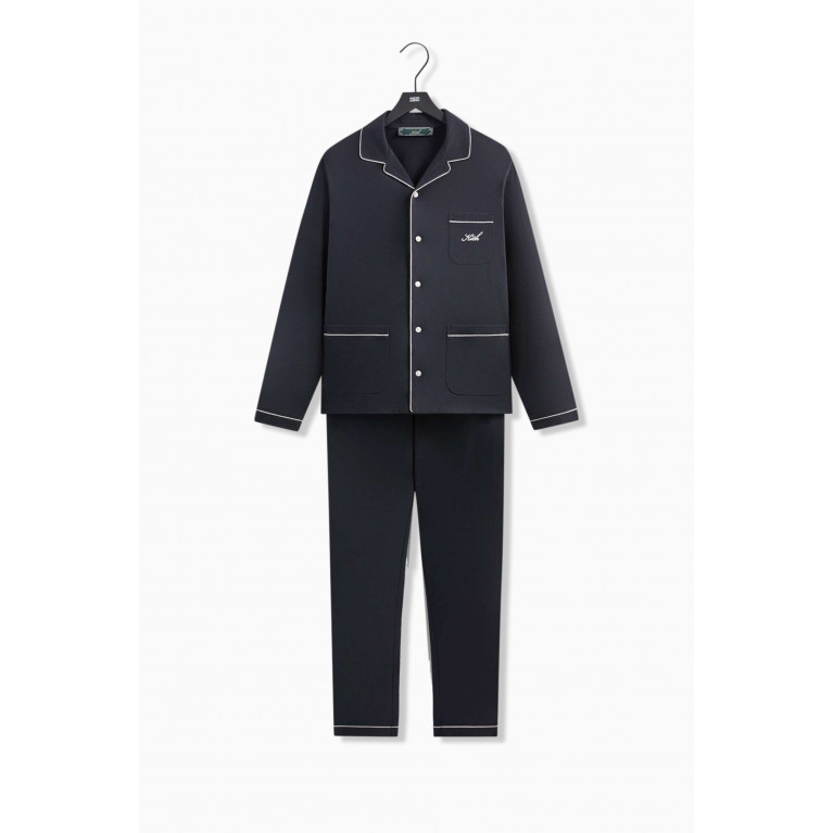 Kith - Kithmas Script Pyjama Set in Cotton-jersey Black